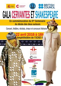 FUNIBER participerà al galà commemorativo per il IV Centenario della morte di Cervantes e Shakespeare in Senegal
