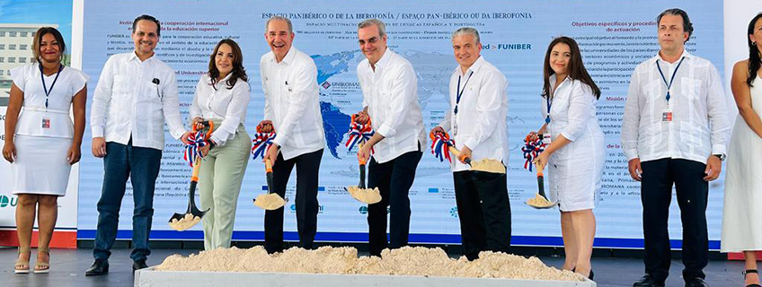 Il Presidente della Repubblica Dominicana posa la prima pietra di UNIROMANA, università promossa da FUNIBER
