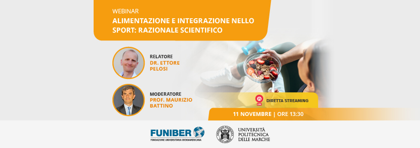 FUNIBER presenta il webinar “Alimentazione e Integrazione nello Sport: Razionale Scientifico”