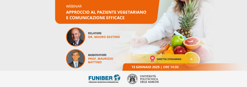 FUNIBER presenta il webinar “Approccio al paziente vegetariano e comunicazione efficace”