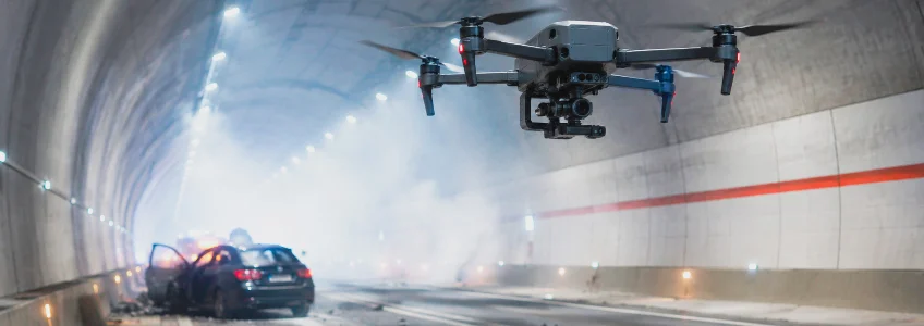 I ricercatori della FUNIBER e dell’UNEATLANTICO partecipano a uno studio sui droni autonomi per migliorare le operazioni di soccorso in caso di incidenti nelle gallerie